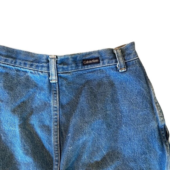 Vintage Calvin Klein Pleated Ultra High Rise Balloon Denim Jeans USA 6 - Picture 10 of 11